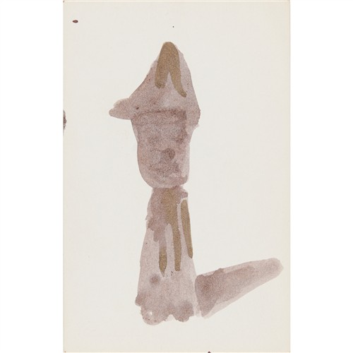 SIDNEY NOLAN (1917-1992) (Figure Wearing Hat) ink on paper 14 x 9cm