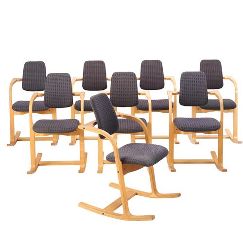 PETER OPSVIK EIGHT 'VARIER PENDULUM' CHAIRS FOR STOKKE