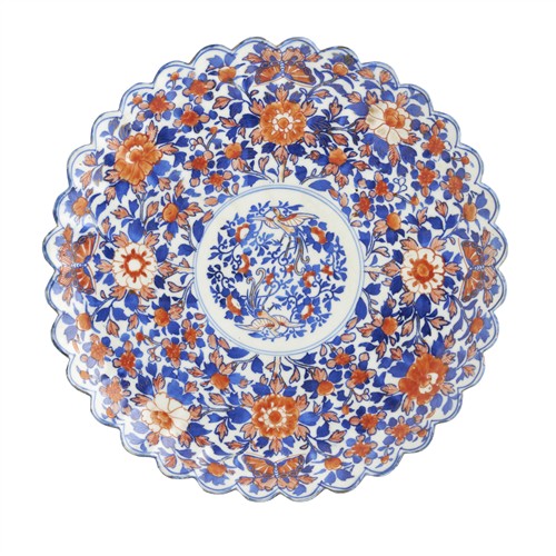 100 · TWO LARGE PORCELAIN PLATES, 19TH CENTURY