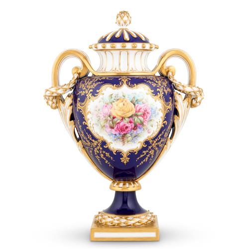 A Royal Worcester Porcelain Covered Vase Decorated By Harry Chair And Charlie Deakin Shape 520, Date Cipher For 1901