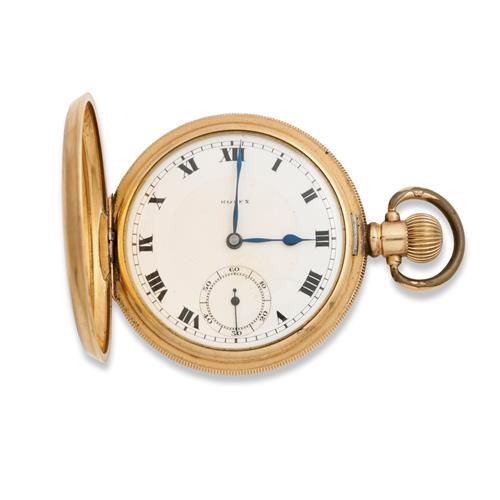 ROLEX A GOLD PLATED HUNTINGCASED POCKETWATCH CIRCA 1925