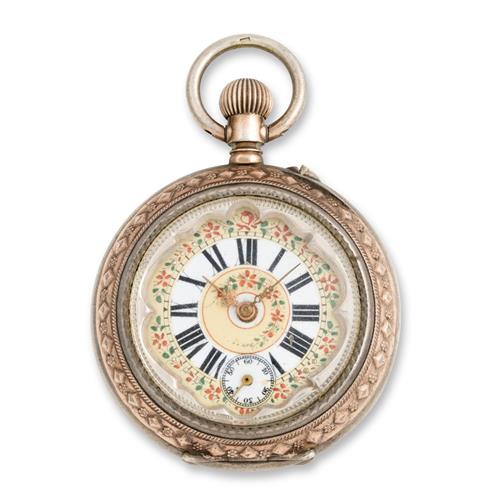 A Silver Openface Pocket Watch With Travel Case Circa 1890