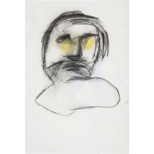 SIDNEY NOLAN (1917-1992) (Bust of a man) crayon on paper 112.5 x 76cm