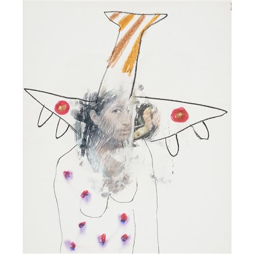 71 · SIDNEY NOLAN (1917-1992) Hanoi 1966 mixed media on paper 63.5 x 52cm