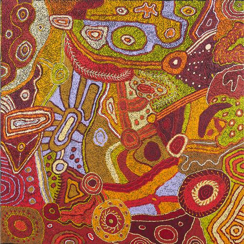 BETTY PUMANI (born 1963) (Langauge group: Pitjantjatjara) Antata 2011 synthetic polymer paint on linen 150 x 150cm