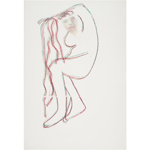 SIDNEY NOLAN (1917-1992) (Woman) c. 1978 crayon on paper 104 x 71 cm