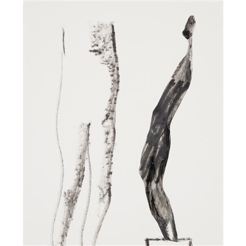 83 · SIDNEY NOLAN (1917-1992) (Homage to Giacometti) c.1955 ink on paper 30.5 x 25.5cm