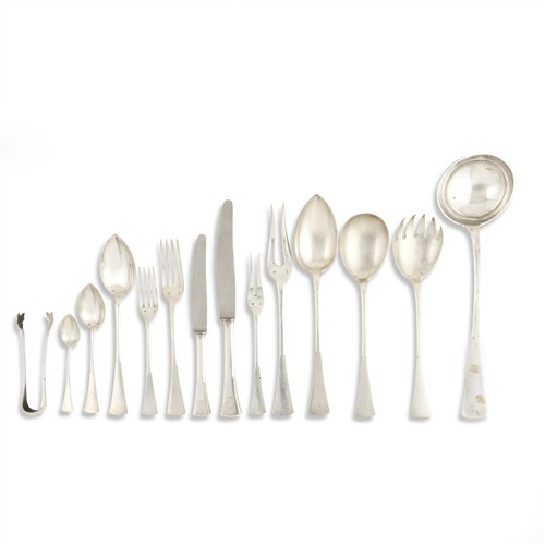 79 · A HUNGARIAN SILVER FLATWARE SERVICE 800 standard, unidentified maker's mark of an ear of wheat, 1940s