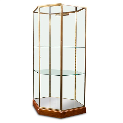 16 · A FRENCH GILT COPPER-FRAMED DISPLAY CABINET Second quarter 20th century Please see important information below regarding collection...