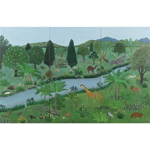 82 · MARGERY DENNIS (1922-1996) Untitled 1984 oil on canvas (triptych) 106 x 166cm (overall)
