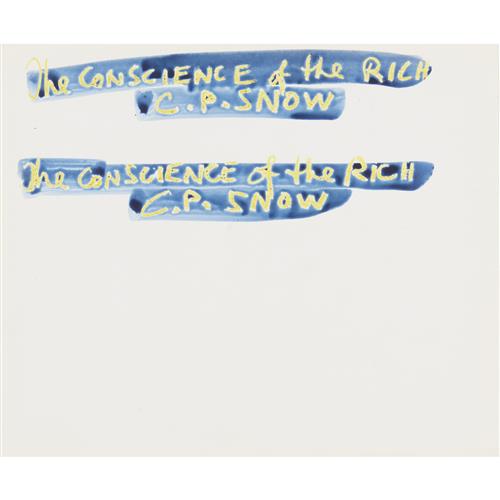 94 · SIDNEY NOLAN (1917-1992) (The conscience of the rich, C.P. Snow) c.1958 mixed media on paper 30.5 x 25.5cm