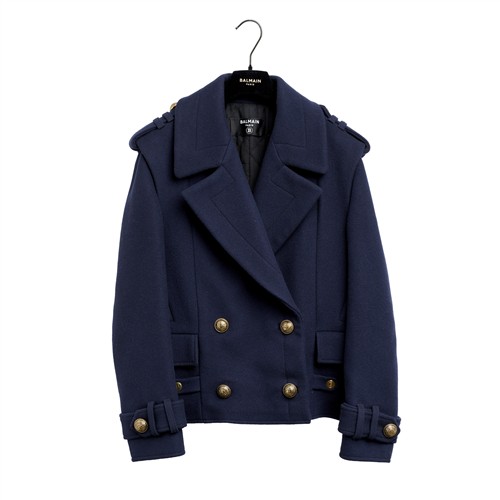 Balmain, Wool And Cashmere Peacoat