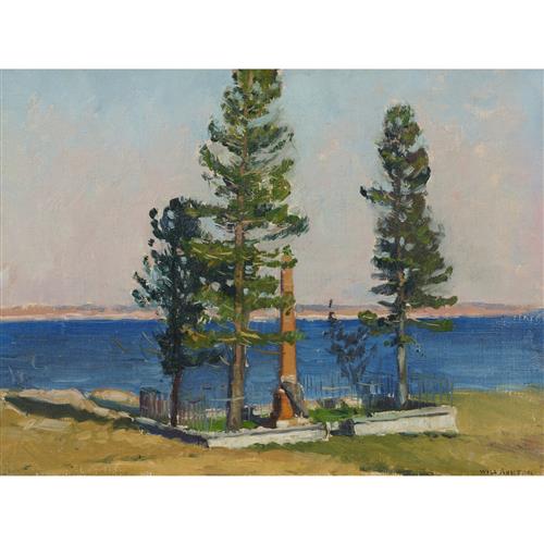 WILL ASHTON (1881-1963) La Perouse Monument c.1919 oil on canvas 28 x 38cm