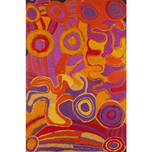 101A · NYANKULYA WATSON (c.1938-2012) (Language group: Pitjantjatjara) Ngayuku Ngura (My Country) 2008 synthetic polymer paint on canvas 16...