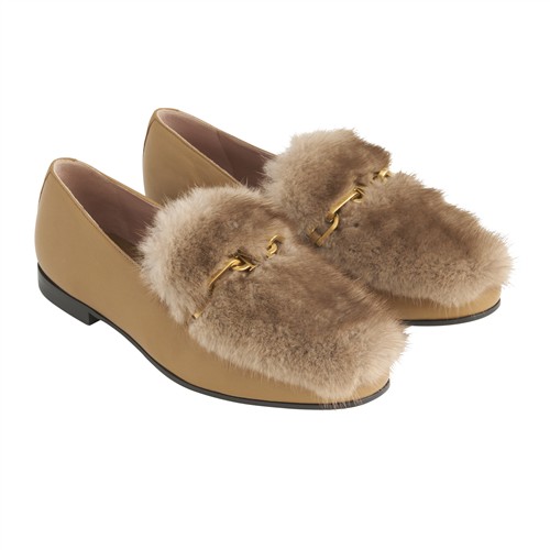 MAXMARA, MINK FUR LOAFERS