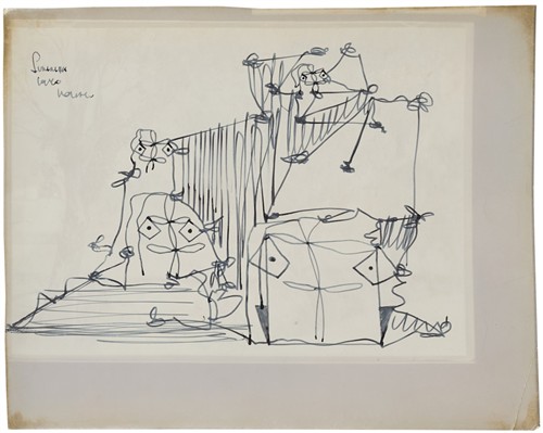 24 · SIDNEY NOLAN (1917-1992) (Abstract) c.1940 drawing on photosensitive paper 12 x 16.5cm