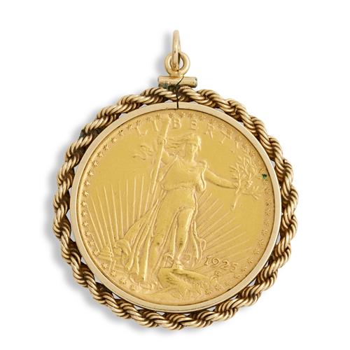 A Gold Saint Gaudens Coin Pendant