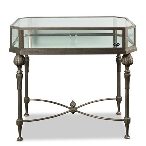 48 · A FRENCH ART DECO SILVERED BRONZE BIJOUTERIE TABLE 1920s Please see important information below regarding collection of lots in this...