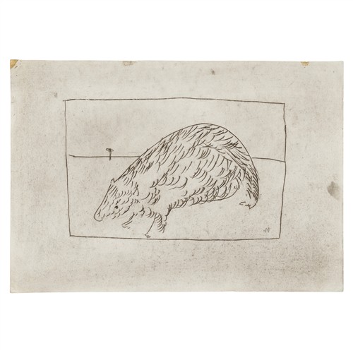 42 · SIDNEY NOLAN (1917-1992) (Animal) c.1948 transfer drawing on paper 21.5 x 31cm