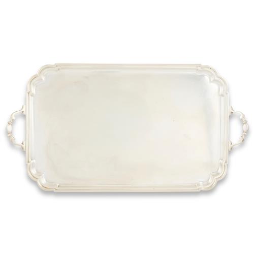 86 · AN ELIZABETH II STERLING SILVER TRAY C.J. Vander Ltd, Sheffield, 1990
