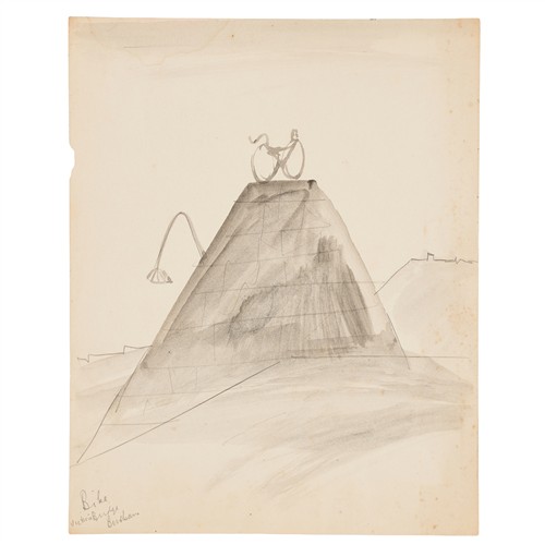 SIDNEY NOLAN (1917-1992) Bike, Victoria Bridge, Brisbane c.1947 ink and wash on paper 32 x 25.5cm