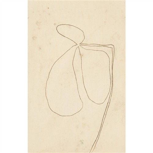 50 · SIDNEY NOLAN (1917-1992) (Ku-ring-gai Chase botanical study) 1948 transfer drawing on paper 36 x 23cm