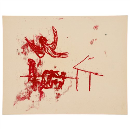52 · SIDNEY NOLAN (1917-1992) Orchid, Bonnie and Angel (Heide) 1947 transfer drawing on paper 25 x 31.5cm