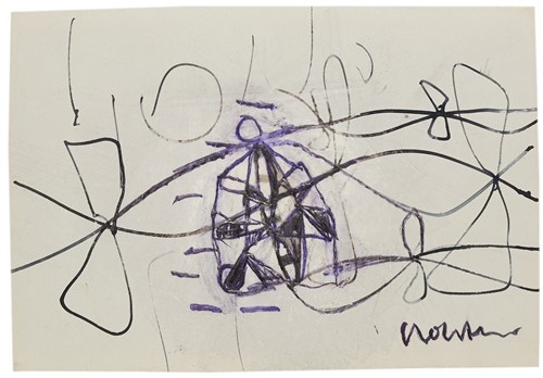 55 · SIDNEY NOLAN (1917-1992) (Abstract) c.1940 drawing on photosensitive paper 7 x 10.5cm