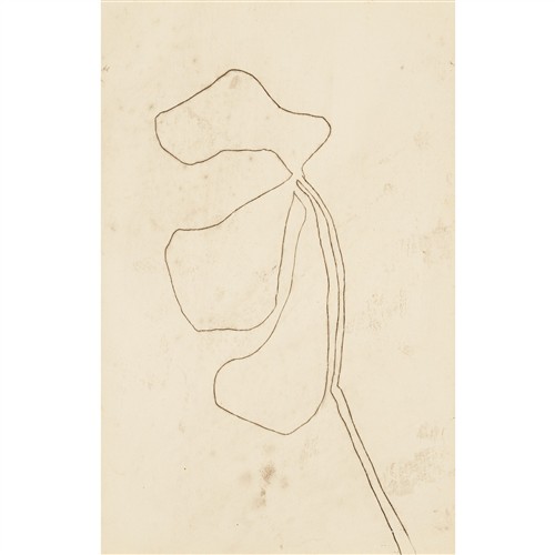 SIDNEY NOLAN (1917-1992) (Ku-ring-gai Chase botanical study) 1948 transfer drawing on paper 36 x 23cm
