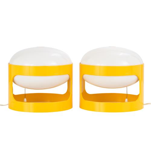 Joe Colombo Pair Of 'Kd28' Table Lamps For Kartell