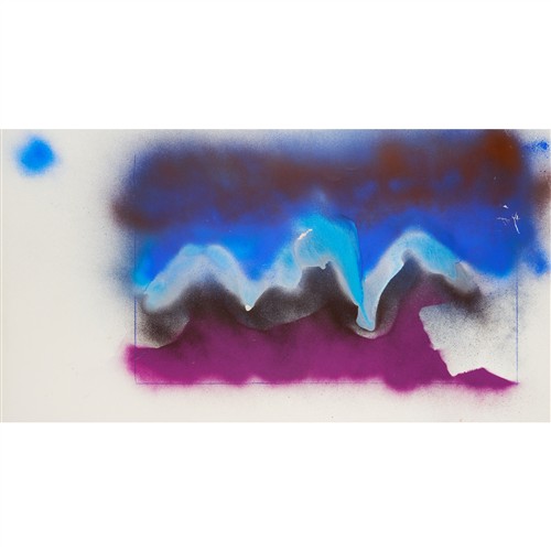 SIDNEY NOLAN (1917-1992) (Abstract) c.1986 spray enamel on paper 57 x 107cm