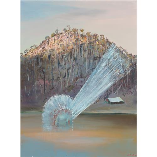 5 · ARTHUR BOYD (1920-1999) (Bride over Shoalhaven) c.1982 oil on board 120 x 90cm