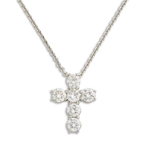 18ct White Gold And Diamond Pendant